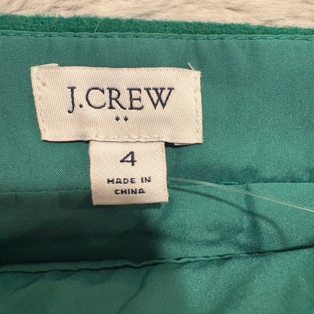 NEW‎ J. Crew Wool Blend Pencil Skirt Kelly Green Colorful Party Office Work Sz 4 - Picture 5 of 9